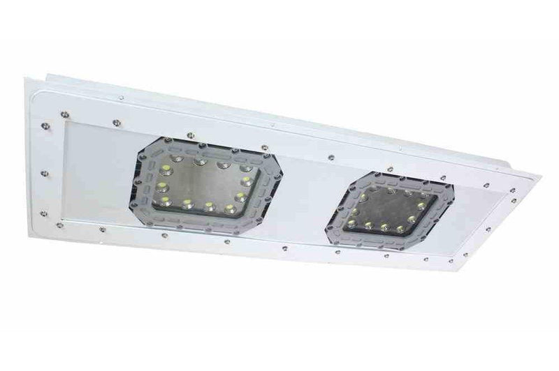 200W Low Profile Explosion Proof LED Light - 2x4 Lay-In Troffer - 347-480V - Paint Spray Booth Rated