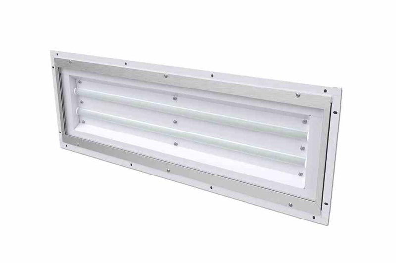 62W Hazardous Location Integrated Low Profile Paint Spray Booth LED Light - Class I, II/D2 - 6330 lms/Dimmable - Powder Coated Steel, White - 1RW