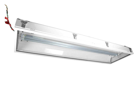 Hazardous Location LED Lighting - 4' 2 Lamp Fixture - LED Bulb - Polycarbonate Lens - C1D2 & C2D2