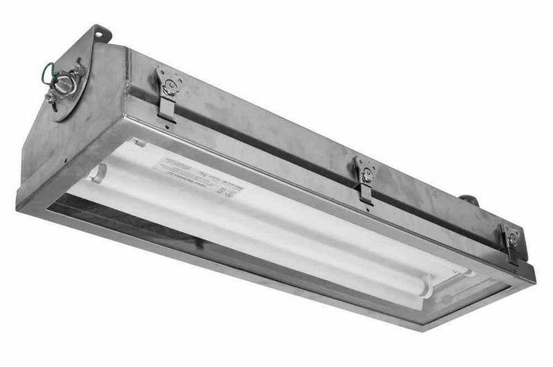 2ft Stainless Steel Fluorescent Light Fixture - Hazardous Location Lighting - Class 1 Div 2