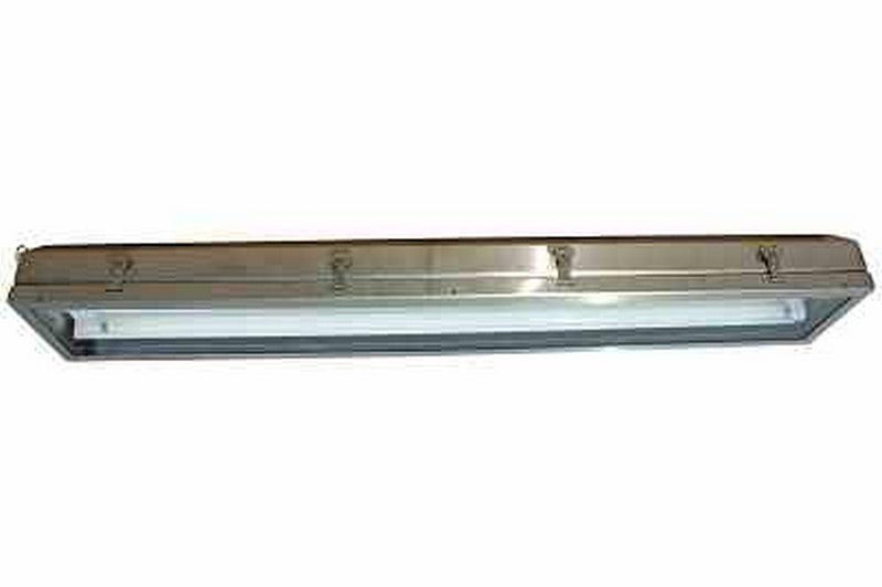 Class 1 Div 2 Stainless Steel Bi-Axial Fluorescent Light - 4 Foot 2 Lamp Corrosion Resistant Fixture