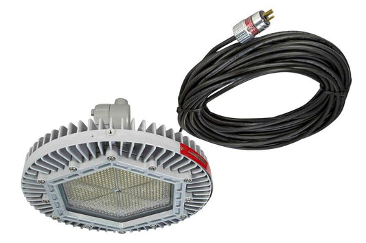 Pendant Mount Explosion Proof 150 Watt High Bay LED Light - 100ft Cord - EXP Plug - 16,000 Lumens