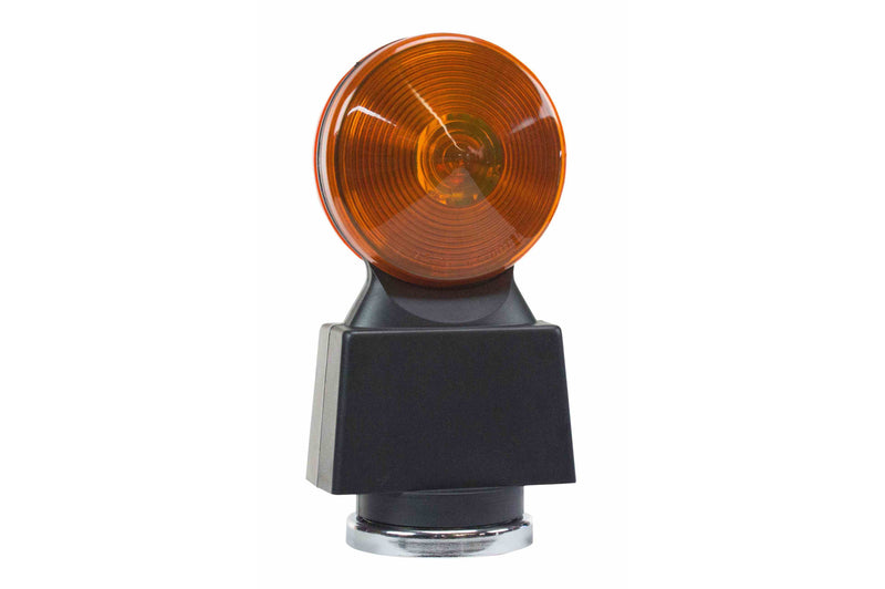 Larson Battery Powered Strobe Light - Hazard Flashing Lights with Magnetic Base - AMBER LENS - HDFL-AA