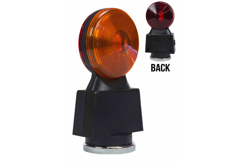 Larson Battery Powered Strobe Light - Heavy Duty Hazard Flashing Lights - RED/AMBER - HDFL-AR