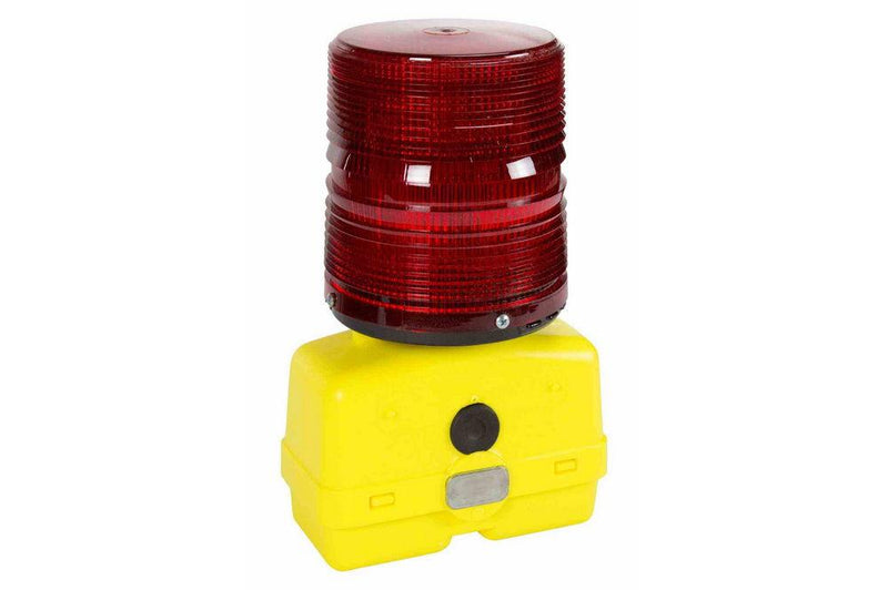Heavy Duty Portable Warning Light - Red Battery Powered Strobe - Visual Safety Signal Light