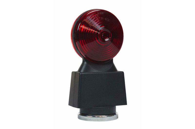 Larson Flashing hazard lights with magnetic base -Red/Red Lens - Wide Load Towing Lights