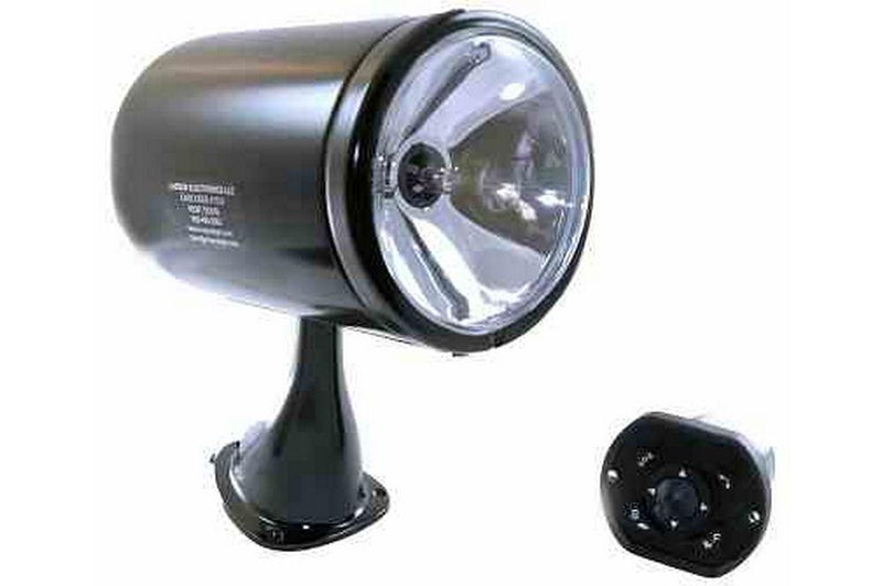 35 Watt HID Remote Controlled Spotlight - Dash Remote - Black/White Searchlight