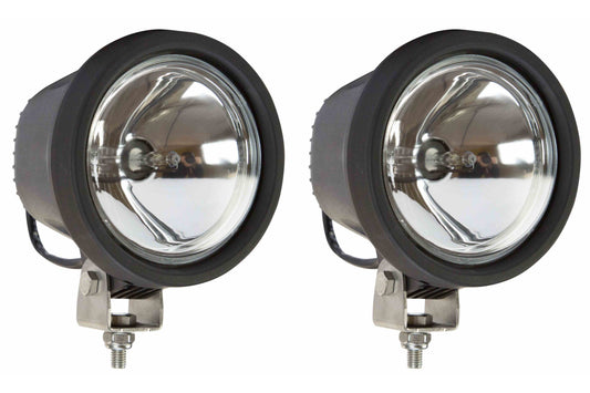 Larson (2) HID Spotlights - EACH: 5.5" OD Round - Stud Mount - 2300' Beam - Nylon Housing - 3200 Lumens