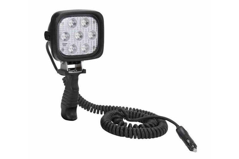 Handheld LED Light Emitter - 600' Spot Beam - 9-42 Volts DC - 7, 3-Watt CREE LEDs - 16' Coil Cord