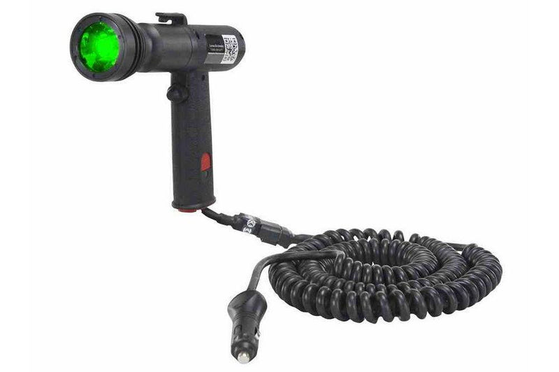 Green LED Handheld Spotlight - Pistol Grip Spotlight w/ 16' Coil Cord - 3 Watt LED