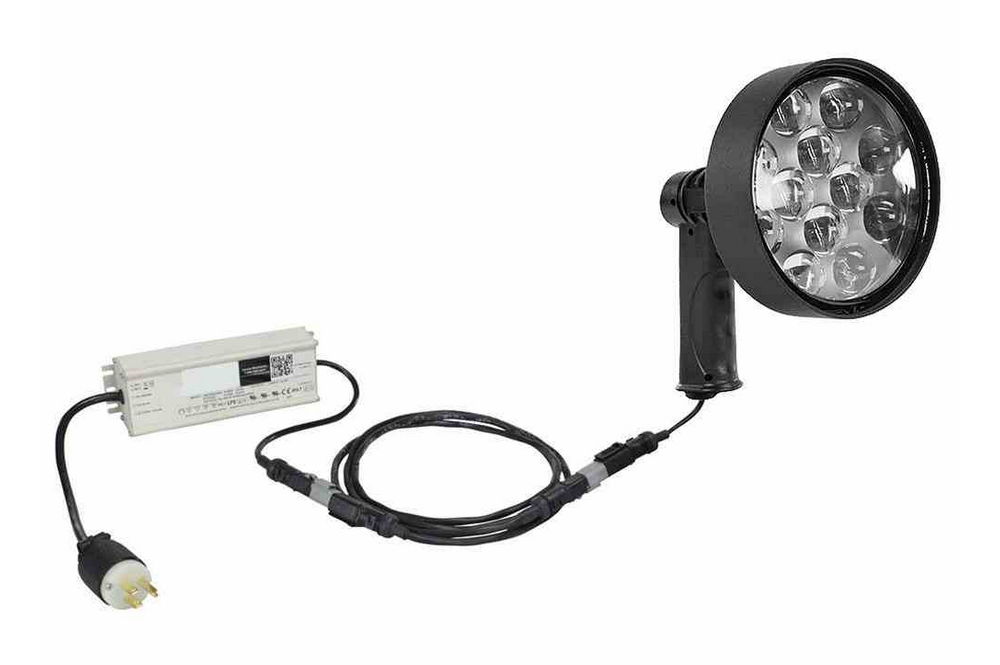 10 Million Candlepower LED Spotlight w/ Inline Transformer - 36 Watt - Pistol Grip - 1600 Foot Beam