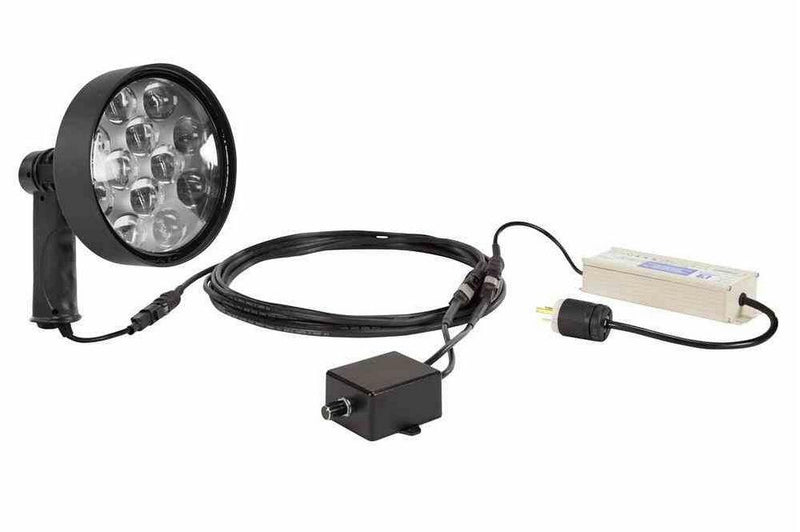 36W Dimmable LED Spotlight w/ Inline Transformer - Pistol Grip - 1600' Beam - 10 Million CP