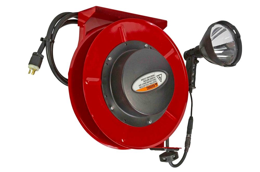 45W Handheld LED Spotlight w/ 50' 12/3 SOOW Cord Reel - 12-32V DC