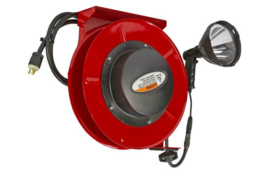 45W Handheld LED Spotlight w/ 50' 12/3 SOOW Cord Reel - 12-32V DC