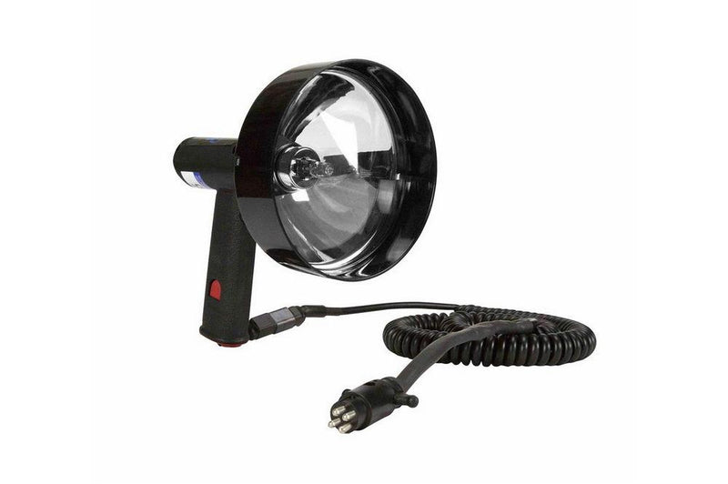 100W Handheld Halogen Spotlight - 5 Million Candlepower - Spot/Flood - 16' Cord w/ 4-Pin Marine Plug