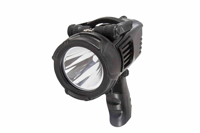 Larson Handheld LED Pistol Grip Spotlight - 12V and/or Battery Powered - 800' Spot Beam - 3 Modes