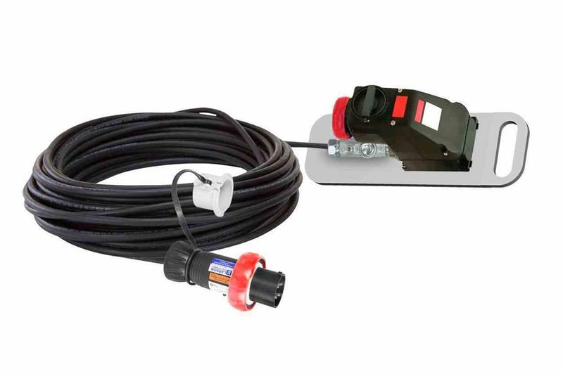 Explosion Proof Extension Cord - 30M 6/5 Type W Cord - 415Y/240 V - 63A Cont Capacity - Red