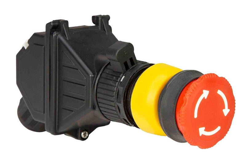 Explosion Proof Emergency Stop Push Button - 250V AC, 110V DC - Twist to Release, 40mm - ATEX/IECEx Rated - IP66