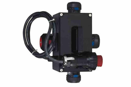 200 VA Explosion Proof Transformer - 240V (L+N) to 24V AC - (2) Receptacles - 30 Meter 14/3 AWG Input Cord - ATEX/IECEx Rated