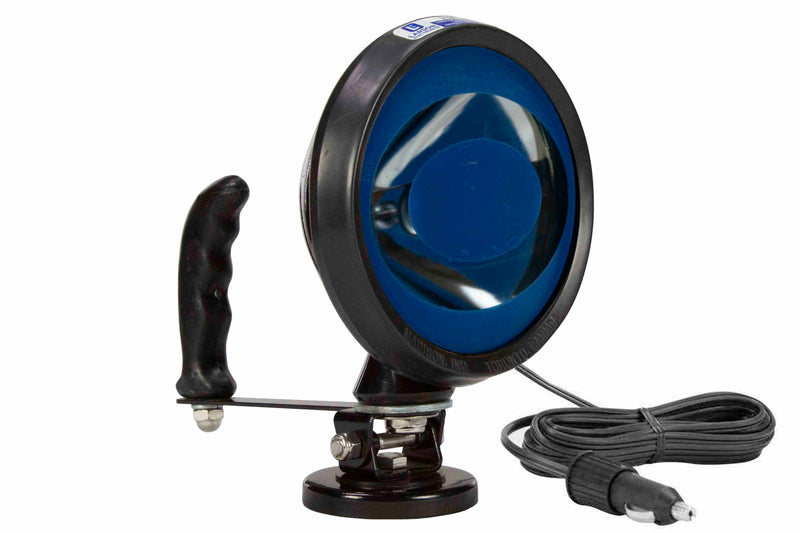 Larson 12 Volt Spotlight with 100lb grip Magnetic Base - Blue Eye Bulb - 8 Million Candle Power - HML-3-BB