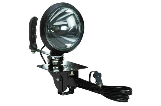 100W Sealed Beam HIR Spotlight - Adjustable Locking Base w/ Handle - 12 Mil Candlepower - 750' Beam