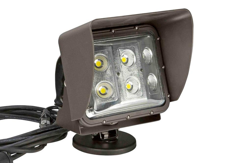 60W LED Flood Light with Magnetic Base and Control Handle - 5400 Lumens - (1) 200 lb Magnet - IP68