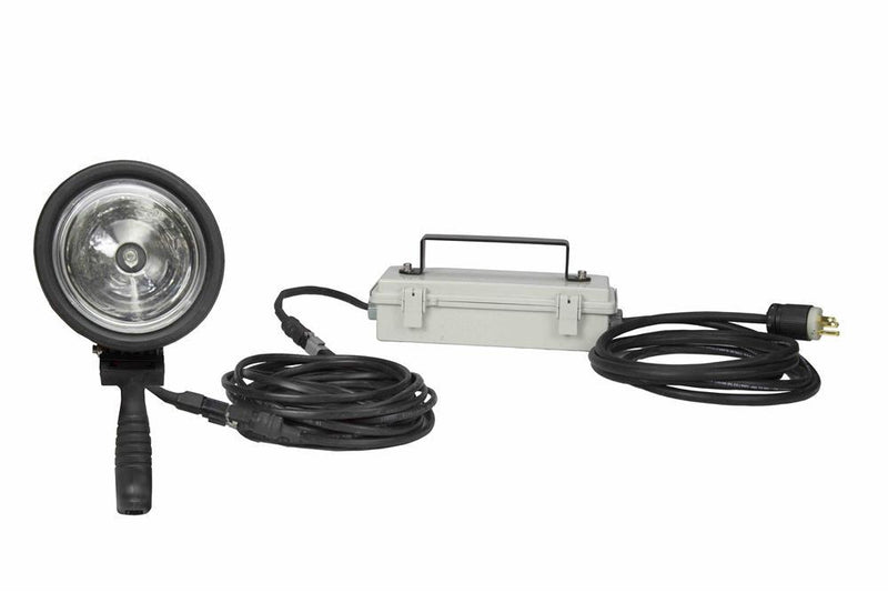 6 Million Candlepower Handheld Spotlight - 120-277V AC - 25' Cord - 100 Watts - Made in the USA