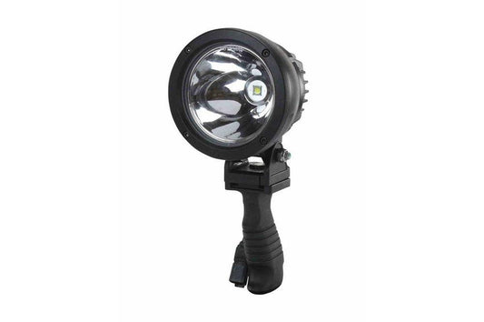 25 Watt High Intensity Handheld Spotlight - 12-32V DC - 1000 Foot Spot Beam - 4.5" OD Light Head