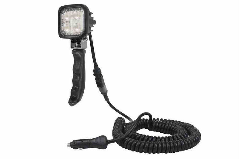 12W Handheld LED Work Light - 950 Lumens - 7" Polycarbonate Handle - 9-32V DC - IP69K Waterproof