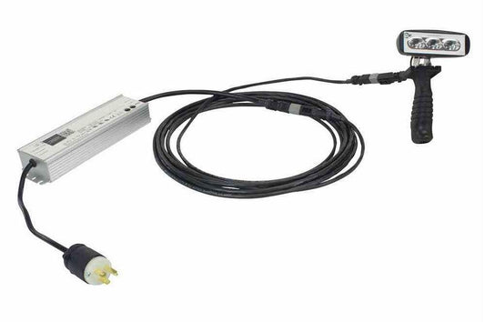 365NM Ultraviolet LED Handheld Spotlight - 25' Quick Disconnect Cord - 120-277V AC