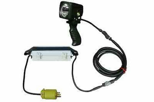 High Intensity 10 Watt LED Handheld Spotlight - 50' Quick Disconnect Cord - 120-277V AC