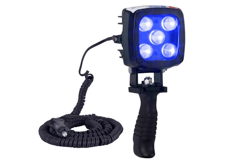 25W Blue LED Handheld Hunting Spotlight - 2250 Lumens - Durable Construction - IP67