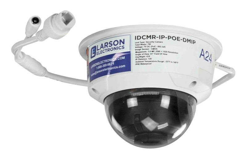 Larson 6.0 Megapixel IP Dome Security Camera - Day/Night - 120' IR Imaging - IP67 Rated