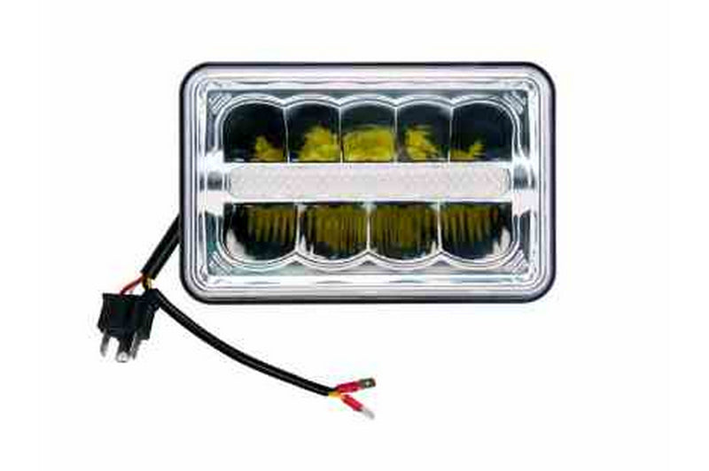 Larson 45W 4x6 External LED Headlights - Low/High Beams - 10-30V DC - Chrome Reflector