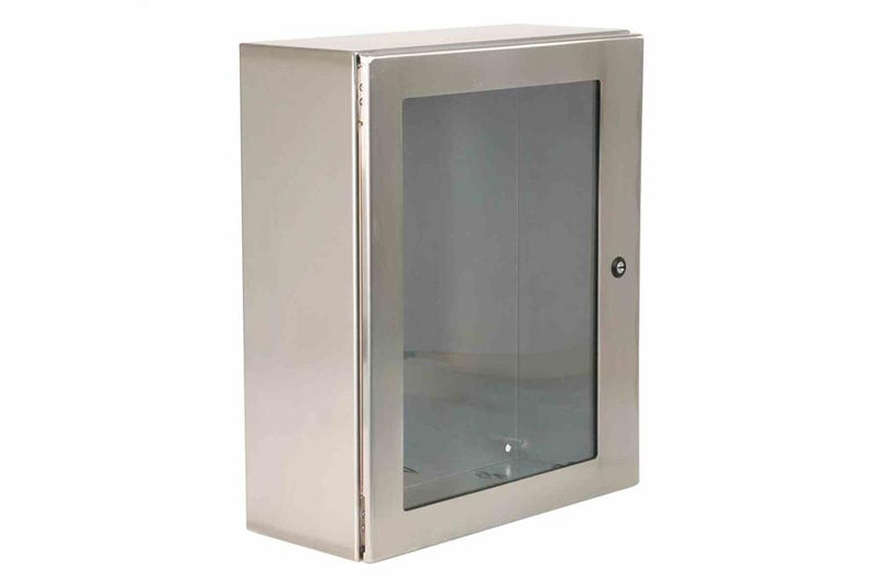 304 Stainless Steel Enclosure - 40" x 30" x 16" - 12" x 12" Window - Single Door - N4X