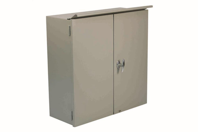 Carbon Steel Enclosure - 36" x 30" x 12" - Double Door, Hinged Cover - NEMA 3R