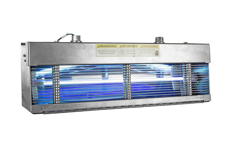 Indirect UV Air Disinfection Fixture - UV-C - Destroys Airborne Bacteria & Viruses - 120V - 7.5W Total UV Output - Wall Mount - Tamper Proof