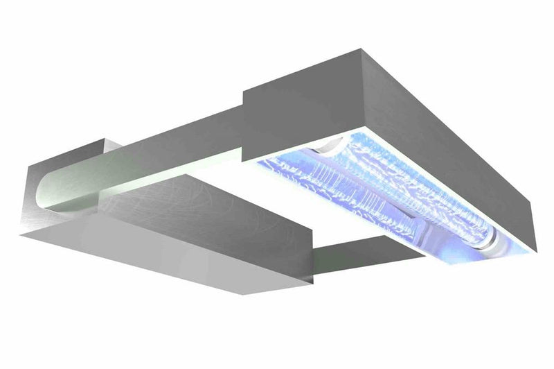 40W Far-UV Sanitation Light - (1) 222 nm UVC Excimer Lamp - Wall Mount w/ (2) 6" Arms