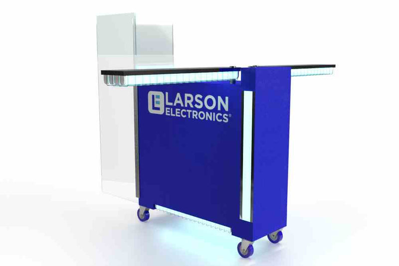 Larson Aircraft UV Sanitation Cart - (2) Adj. Arms, (16) 48" UVC Lamps - Wire Guard, Timer - 200'16/3 SOOW Cord