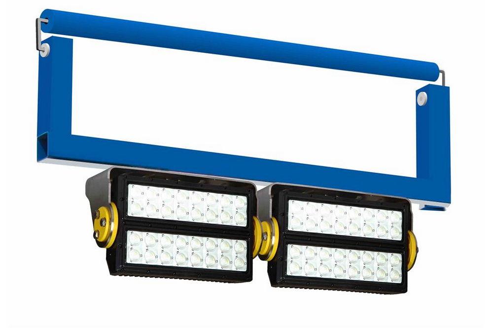 640W High Intensity LED Crane Light - 58,892 lms - Soft Start LEDs - Free Swinging U-bracket Mount