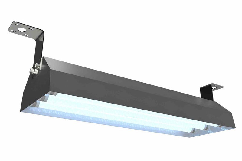 120W Far-UV Excimer Disinfection Fixture - (3) 222nm Lamp - 4-Foot Fixture - L Bracket End Mount