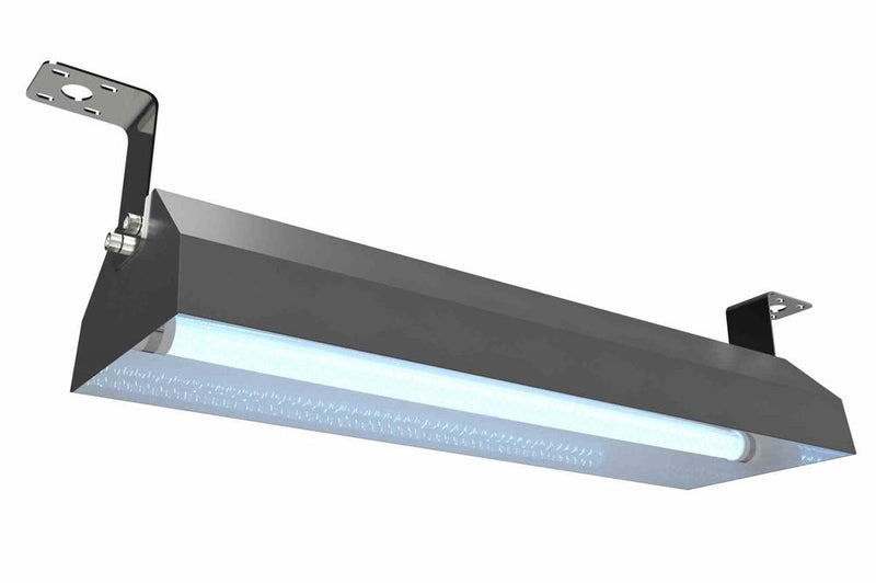 15W UV-C Disinfection Fixture - (1) 254nm Lamp - 1.5-Foot Fixture - L Bracket End Mount