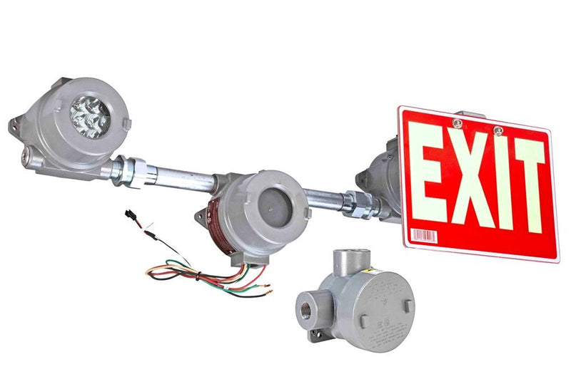 Weatherproof Bug Eye Emergency Exit LED Fixture - Self-Testing- 90 Min. Emergency Runtime