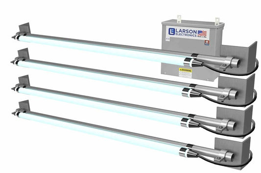 AC Coil Sanitation Bolt-in Kit - (4) 60W T8HO UV Lamps w/ (1) PS - Mounting Hardware, Extended Wiring - NEMA 3R External Mount Ballast Box
