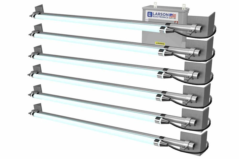 AC Coil Sanitation Bolt-in Kit - (6) 60W T8HO UV Lamps w/ (1) PS - Mounting Hardware, Extended Wiring - NEMA 3R External Mount Ballast Box