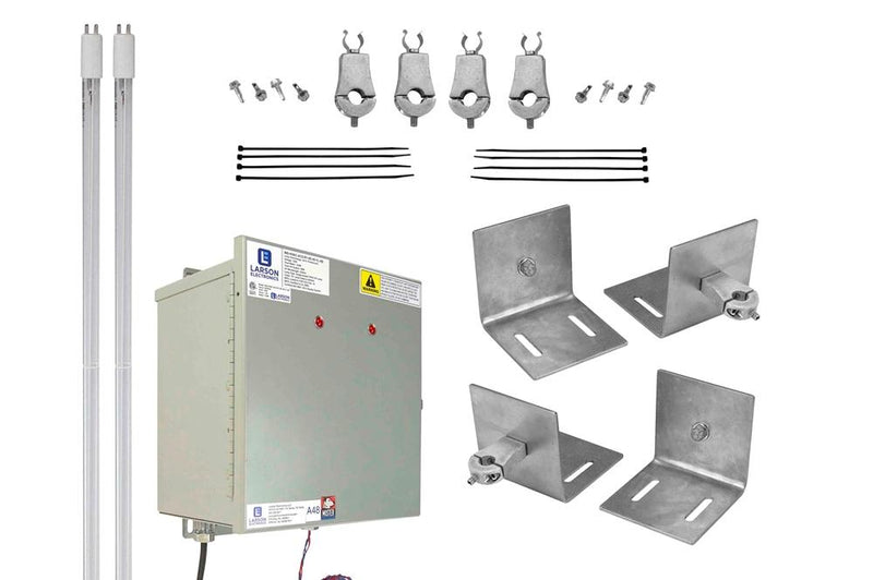 AC Coil Sanitation Bolt-in Kit - (2) 25W T8 UV Lamps w/ (1) PS - Mounting Hardware, Extended Wiring