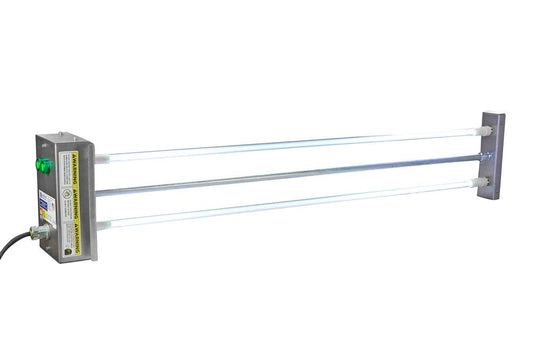 51" UV Air Duct Disinfection 2-Lamp Fixture - UV-C - Destroys Airborne Bacteria & Viruses - 120V - 28.6W Total UV Output - Air Duct Mount