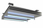 40W Industrial UVC Fluorescent Fixture - (2) 2' UV Lamps - Zinc Coated Hubs/Surface Mount - 24" x 26" Square Housing