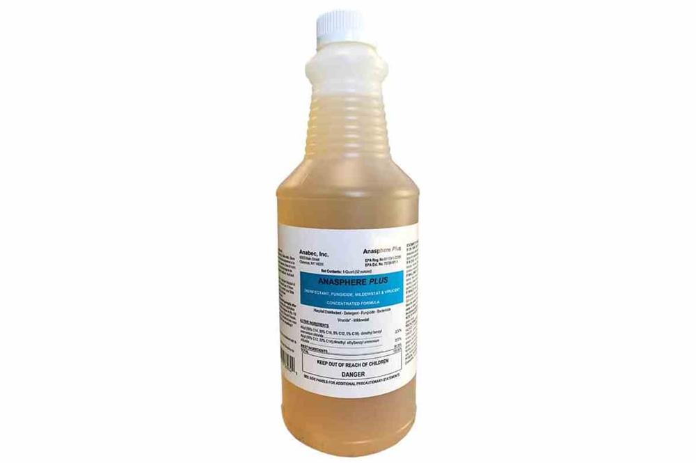 Anabec Anasphere Plus Concentrated Disinfectant - 2 oz/gl Dilution Rate, 1 Quart Makes 16 Gallons - EPA Registered Disinfectant - PuriLite