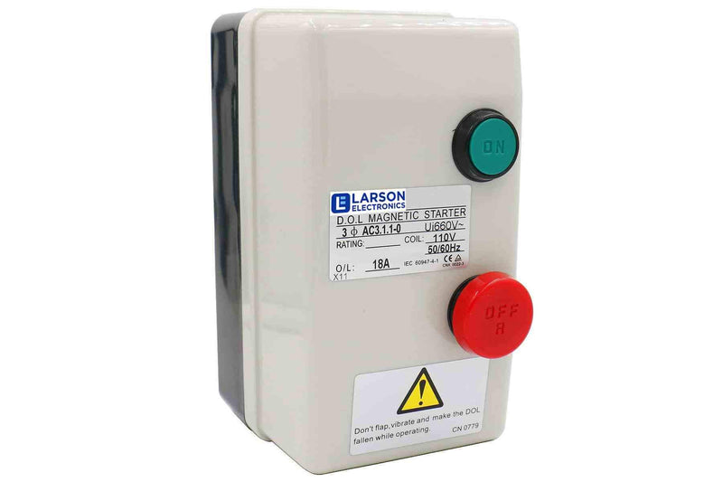 Larson Direct on Line Push Button Magnetic Starter - 110V Rated 1PH